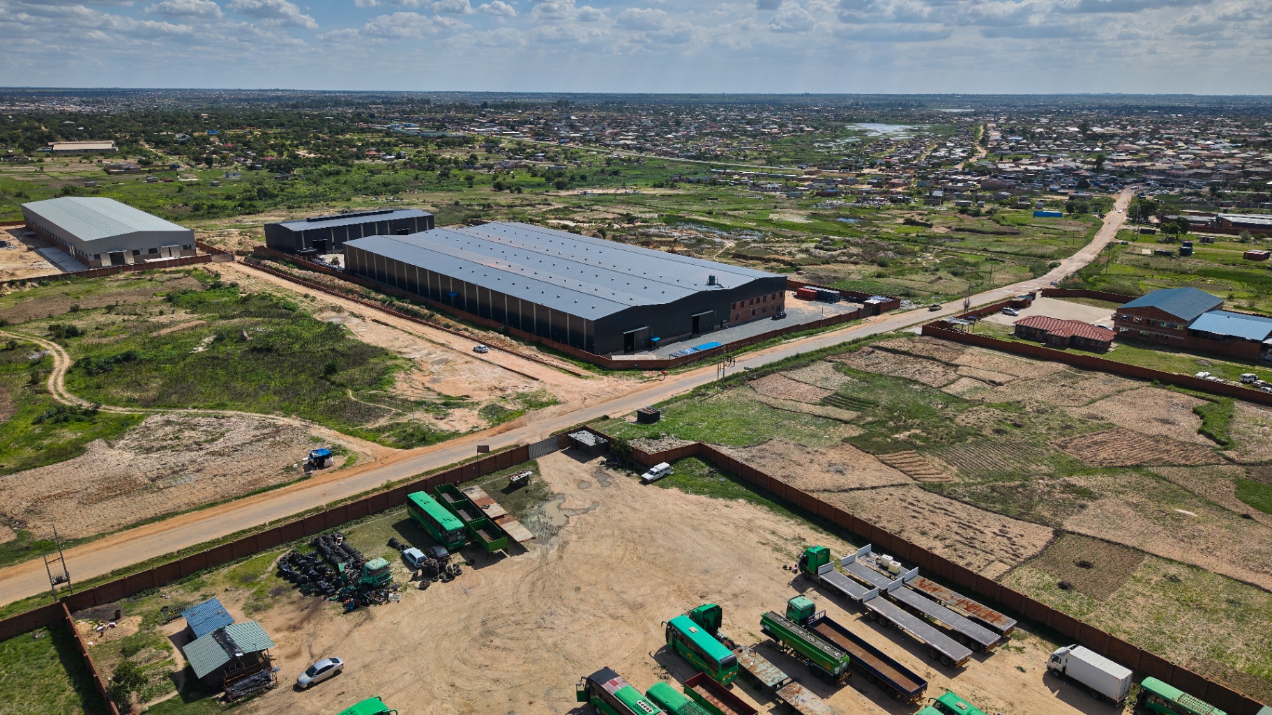 Waterfalls industrial site aerial photo 2