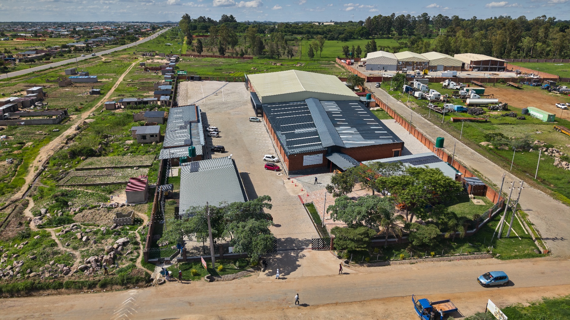Waterfalls industrial site aerial photo 8