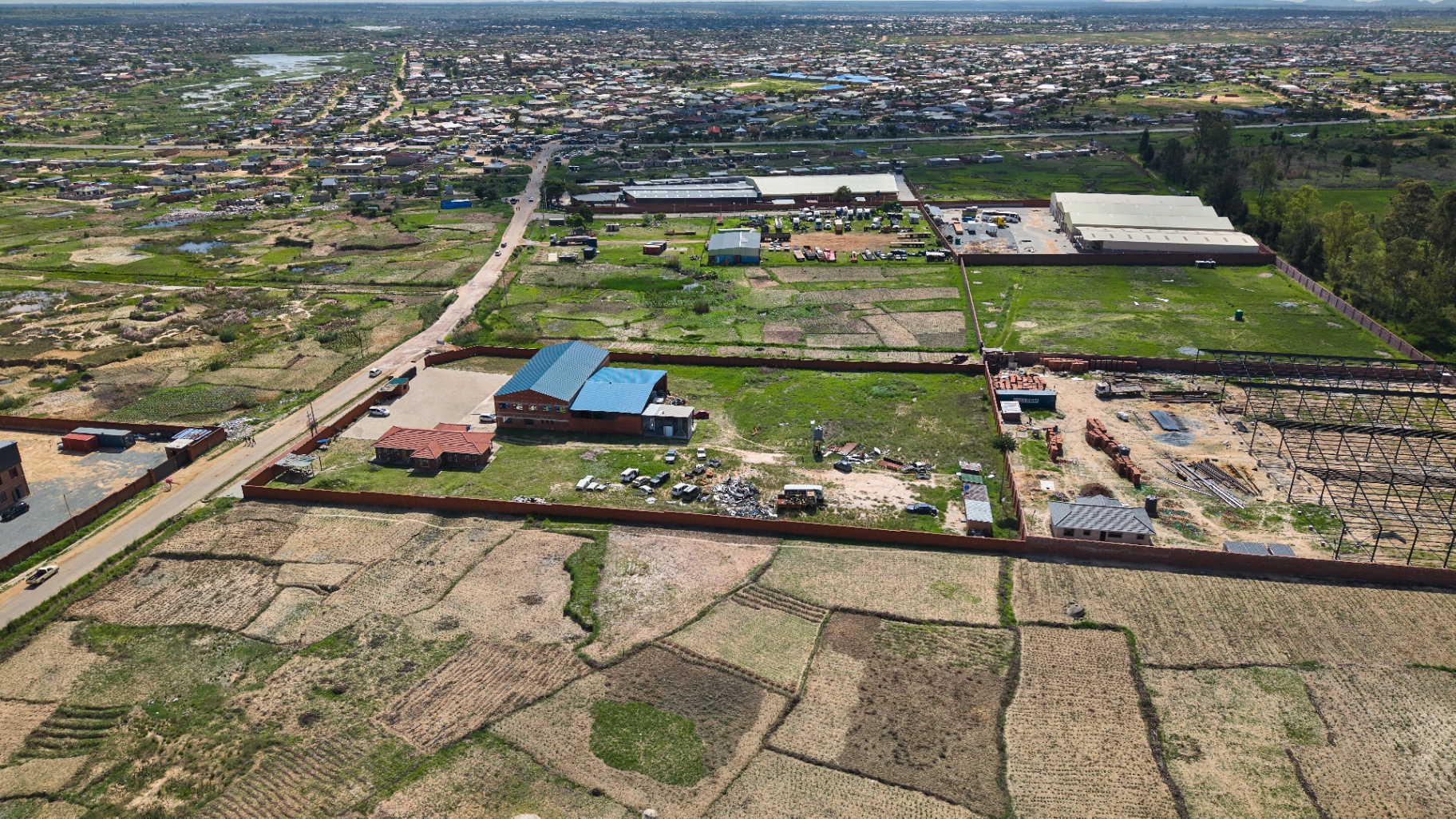Waterfalls industrial site aerial photo 5