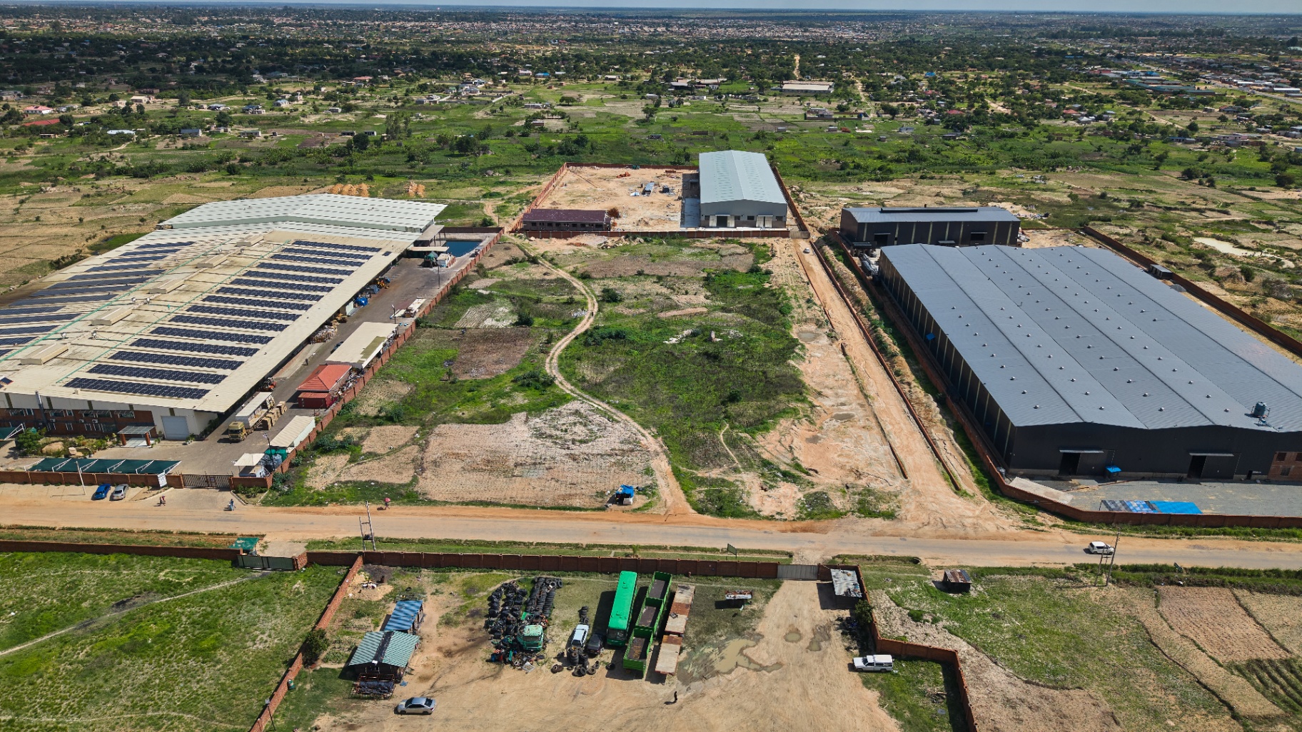 Waterfalls industrial site aerial photo 4